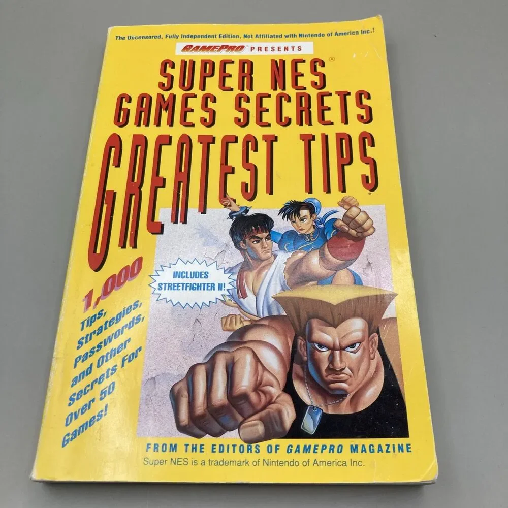 1993 SUPER NES Games Secrets Greatest Tips Gamepro Book